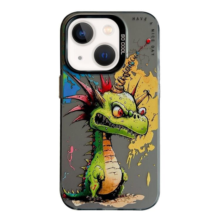Serie di dipinti a olio con motivo animale PC + custodia per telefono in TPU, For iPhone 13 mini