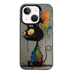 Serie di dipinti a olio con motivo animale PC + custodia per telefono in TPU, For iPhone 13 mini