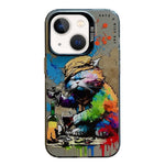 Serie di dipinti a olio con motivo animale PC + custodia per telefono in TPU, For iPhone 13 mini