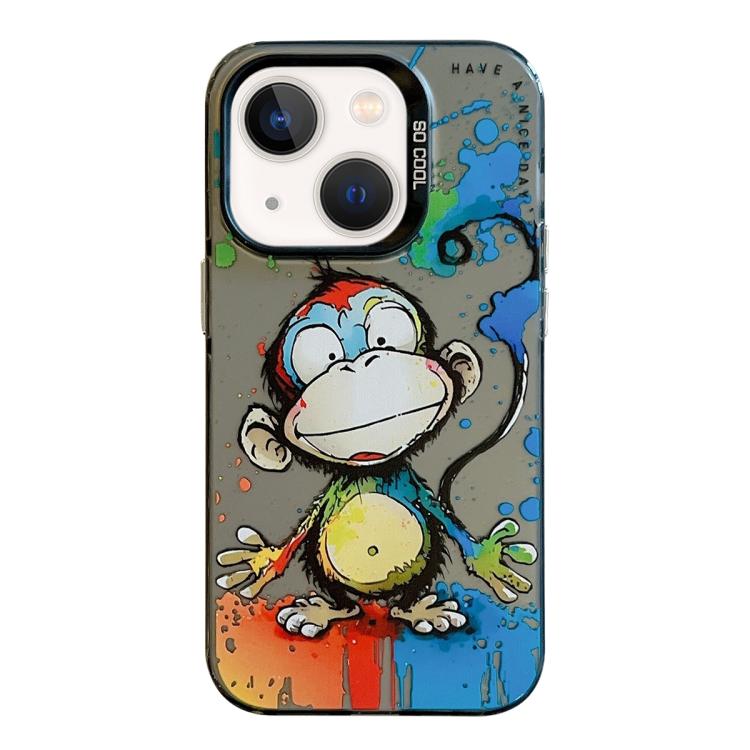 Serie di dipinti a olio con motivo animale PC + custodia per telefono in TPU, For iPhone 13 mini