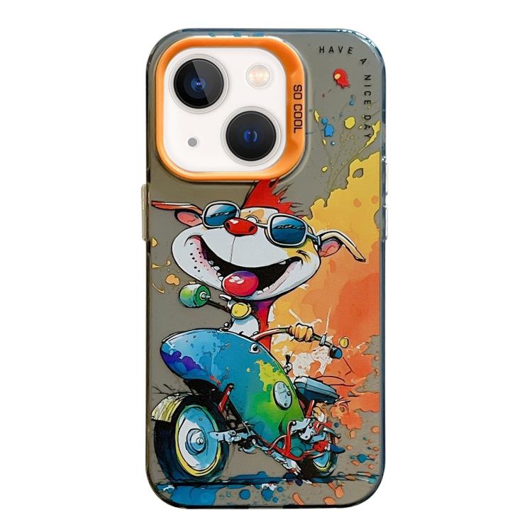 Serie di dipinti a olio con motivo animale PC + custodia per telefono in TPU, For iPhone 13 mini