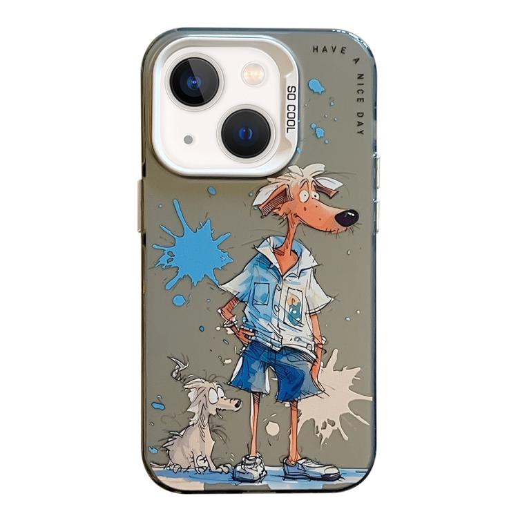 Serie di dipinti a olio con motivo animale PC + custodia per telefono in TPU, For iPhone 13 mini