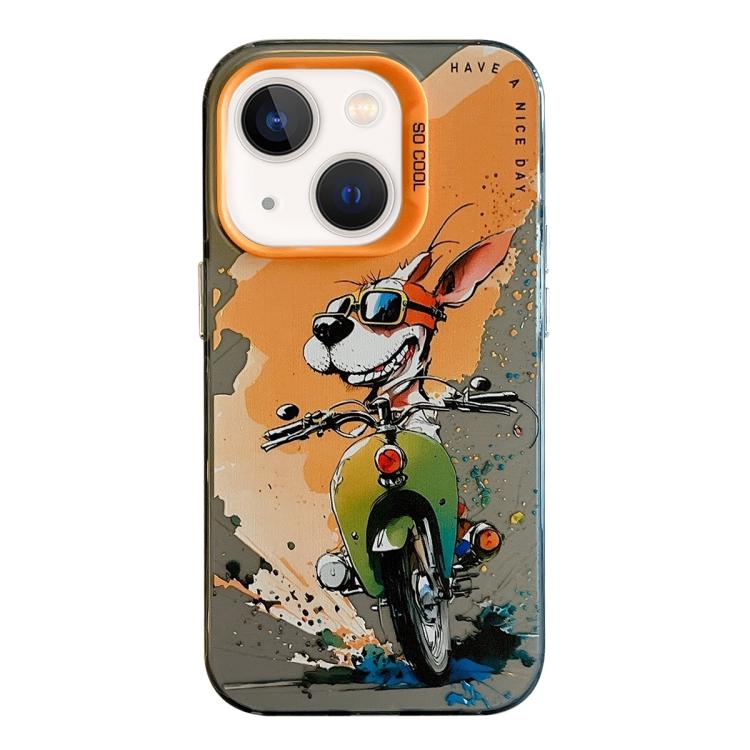 Serie di dipinti a olio con motivo animale PC + custodia per telefono in TPU, For iPhone 13 mini