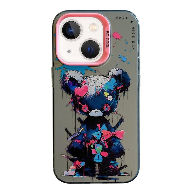 Serie di dipinti a olio con motivo animale PC + custodia per telefono in TPU, For iPhone 13 mini