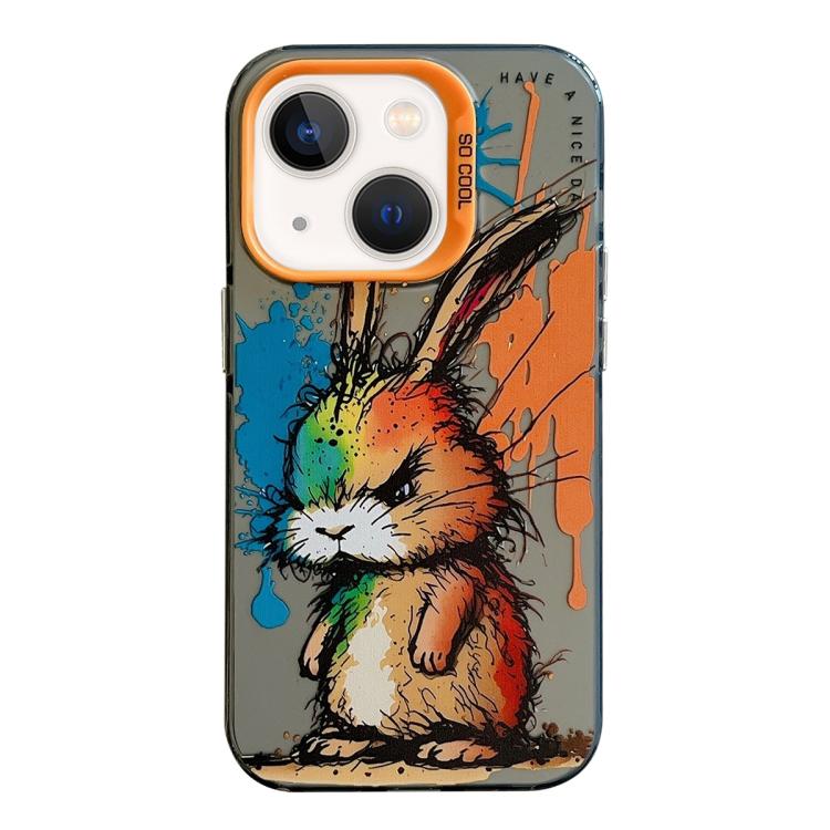 Serie di dipinti a olio con motivo animale PC + custodia per telefono in TPU, For iPhone 13 mini