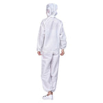 Tuta da lavoro antipolvere con cappuccio diviso antistatico a righe, S, M, L, XL