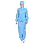 Tuta da lavoro antipolvere con cappuccio diviso antistatico a righe, S, M, L, XL