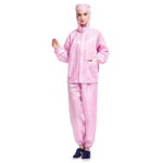 Tuta da lavoro antipolvere con cappuccio diviso antistatico a righe, S, M, L, XL