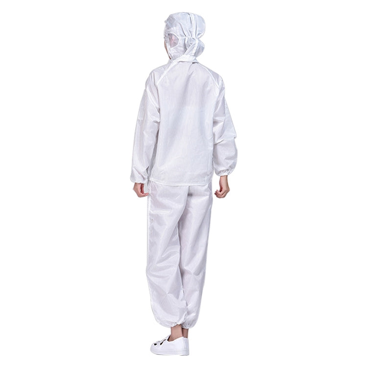 Tuta da lavoro antipolvere con cappuccio diviso antistatico a righe, XXL, XXXL, XXXXL, XXXXXL