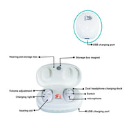KAIXINWEI VHP-1607B DC3.7V Amplificatore audio per apparecchi acustici Bluetooth in-ear