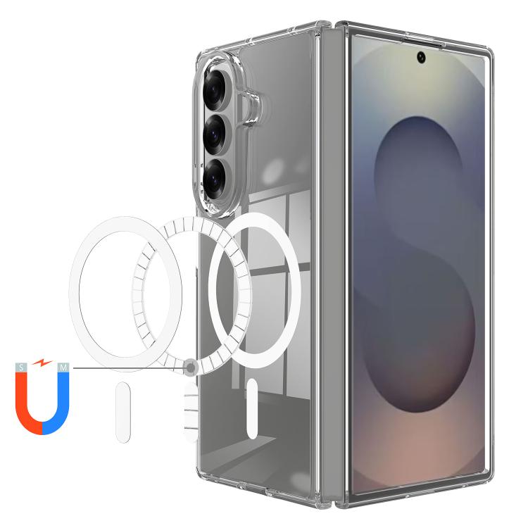 Custodia per telefono in acrilico trasparente MagSafe, For Galaxy Z Fold8 Ultra 5G, For Galaxy Z Flip8 5G, For Samsung Galaxy Z Flip7 5G, For Samsung Galaxy Z Fold5, For Samsung Galaxy Z Flip5