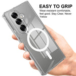 Custodia per telefono in acrilico trasparente MagSafe, For Galaxy Z Fold8 Ultra 5G, For Galaxy Z Flip8 5G, For Samsung Galaxy Z Flip7 5G, For Samsung Galaxy Z Fold5, For Samsung Galaxy Z Flip5