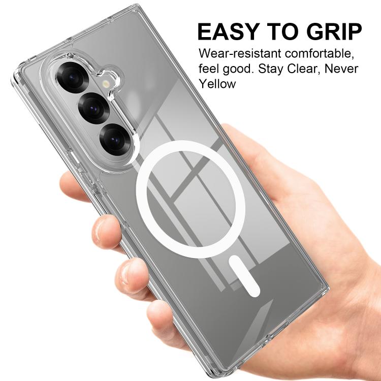 Custodia per telefono in acrilico trasparente MagSafe, For Galaxy Z Fold8 Ultra 5G, For Galaxy Z Flip8 5G, For Samsung Galaxy Z Flip7 5G, For Samsung Galaxy Z Fold5, For Samsung Galaxy Z Flip5