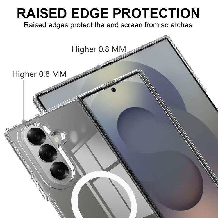 Custodia per telefono in acrilico trasparente MagSafe, For Galaxy Z Fold8 Ultra 5G, For Galaxy Z Flip8 5G, For Samsung Galaxy Z Flip7 5G, For Samsung Galaxy Z Fold5, For Samsung Galaxy Z Flip5