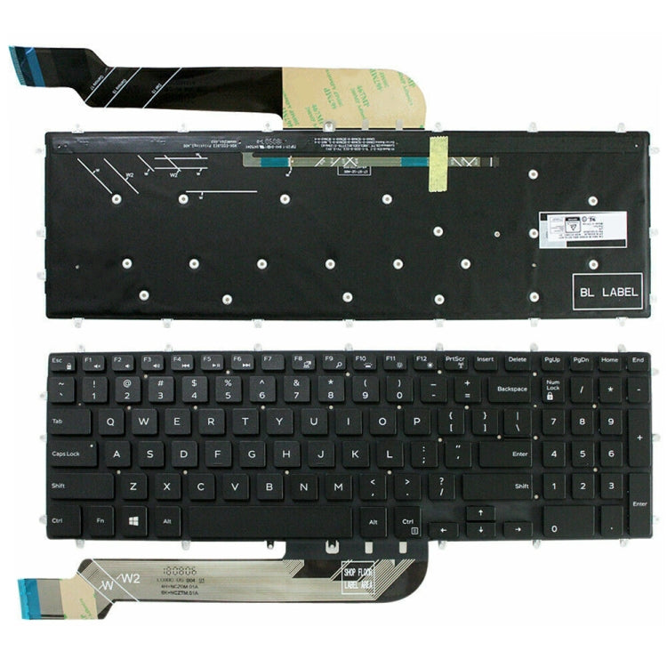 Laptop Keyboard, For Dell Inspiron 15-7566 / 17-7000 Series