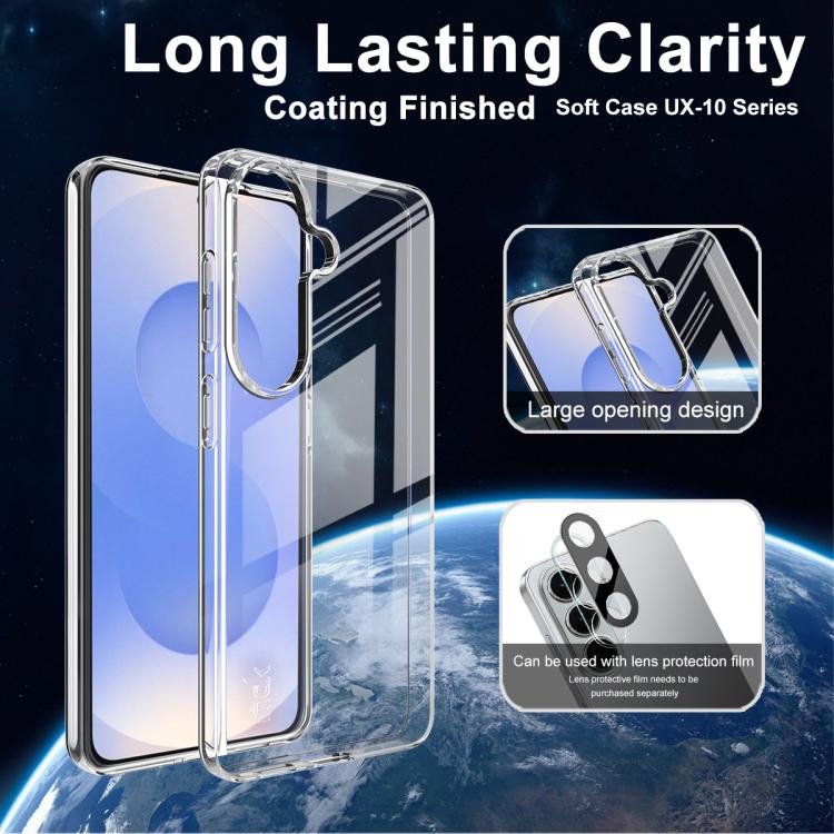 Custodia per telefono in TPU trasparente antiurto serie imak UX-10, For Samsung Galaxy S26+ 5G, For Samsung Galaxy S26 Ultra 5G, For Samsung Galaxy S26 5G, For Samsung Galaxy S25 FE 5G, For Samsung Galaxy S25 Edge 5G, For Samsung Galaxy S25 5G         ...