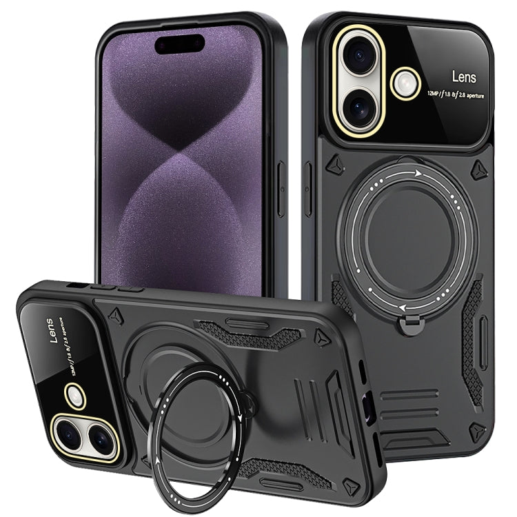 Custodia per telefono con supporto MagSafe per finestra grande, For iPhone 16 Pro Max, For iPhone 16 Pro, For iPhone 16 Plus, For iPhone 16
