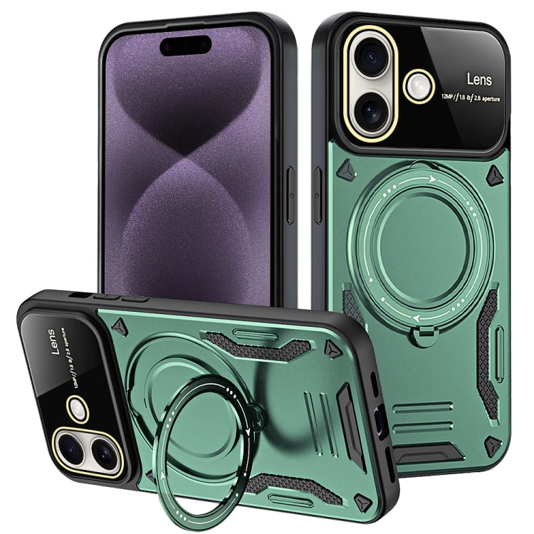 Custodia per telefono con supporto MagSafe per finestra grande, For iPhone 16 Pro Max, For iPhone 16 Pro, For iPhone 16 Plus, For iPhone 16