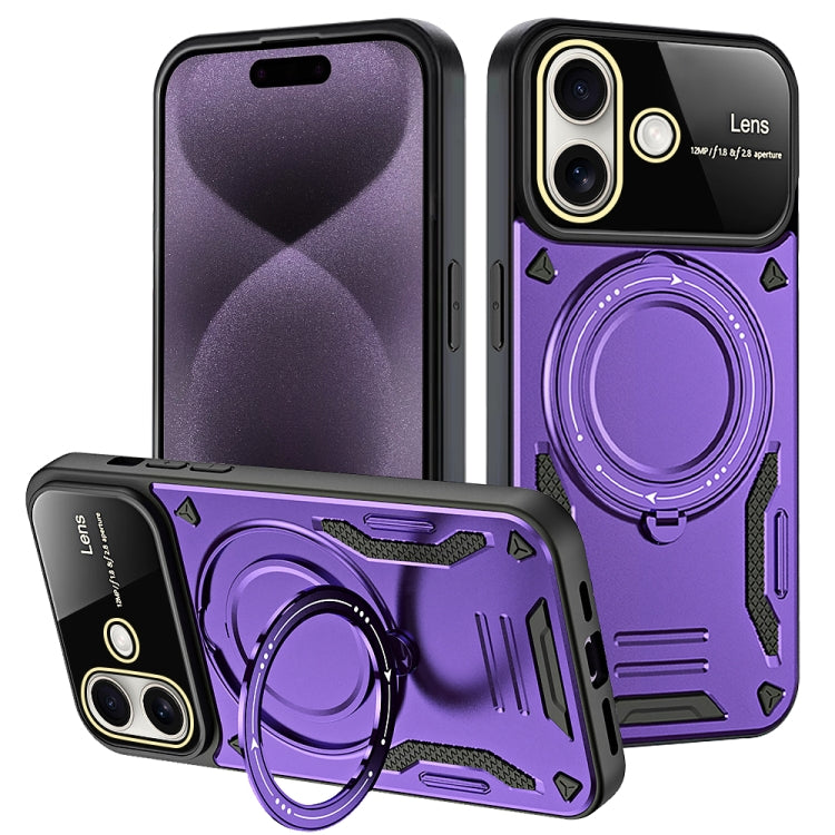 Custodia per telefono con supporto MagSafe per finestra grande, For iPhone 16 Pro Max, For iPhone 16 Pro, For iPhone 16 Plus, For iPhone 16