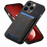 Custodia per telefono in pelle di pelle con texture denim con slot per schede, For iPhone 15 Pro Max, For iPhone 15 Pro, For iPhone 15 Plus, For iPhone 15