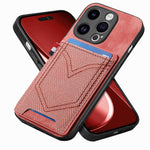 Custodia per telefono in pelle di pelle con texture denim con slot per schede, For iPhone 15 Pro Max, For iPhone 15 Pro, For iPhone 15 Plus, For iPhone 15