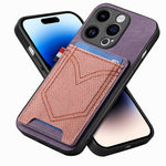 Custodia per telefono in pelle di pelle con texture denim con slot per schede, For iPhone 14 Pro, For iPhone 14 Pro Max