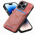 Custodia per telefono in pelle di pelle con texture denim con slot per schede, For iPhone 14 Pro, For iPhone 14 Pro Max