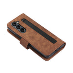 Custodia per telefono in pelle a vibrazione orizzontale con slot per penna, For Samsung Galaxy Z Fold5, For Samsung Galaxy Z Flip5