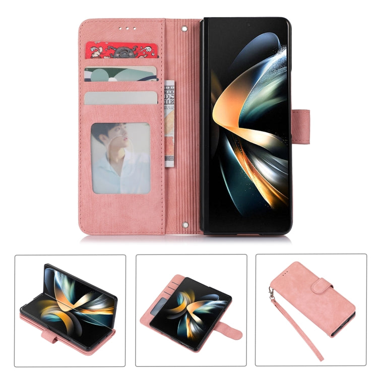 Custodia per telefono in pelle a vibrazione orizzontale con slot per penna, For Samsung Galaxy Z Fold5, For Samsung Galaxy Z Flip5