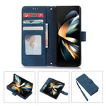 Custodia per telefono in pelle a vibrazione orizzontale con slot per penna, For Samsung Galaxy Z Fold5, For Samsung Galaxy Z Flip5