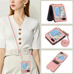 Custodia per telefono in pelle a vibrazione orizzontale con slot per penna, For Samsung Galaxy Z Fold5, For Samsung Galaxy Z Flip5