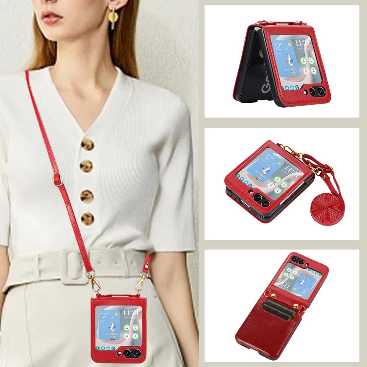 Custodia portafoglio in pelle pieghevole per Samsung Galaxy Z Fli