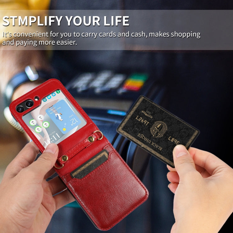 Custodia portafoglio in pelle pieghevole per Samsung Galaxy Z Fli