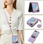 Custodia portafoglio in pelle pieghevole per Samsung Galaxy Z Fli