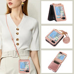 Custodia portafoglio in pelle pieghevole per Samsung Galaxy Z Fli