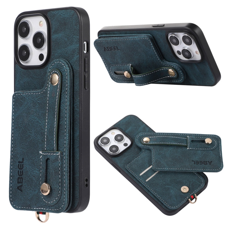 ABEEL Litchi Texture Card Bag Custodia per cellulare in PU, For iPhone 15 Pro Max, For iPhone 15 Pro, For iPhone 15 Plus, For iPhone 15, For iPhone 14 Plus, For iPhone 14