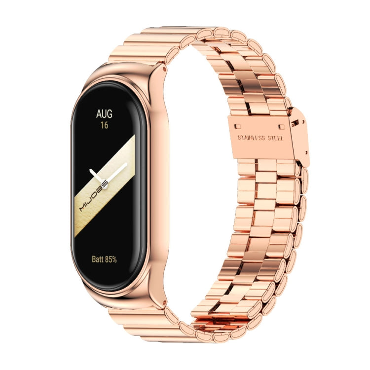 Cinturino per orologio in metallo con fibbia in bambù con cassa CS Mijobs, For Xiaomi Mi Band 8