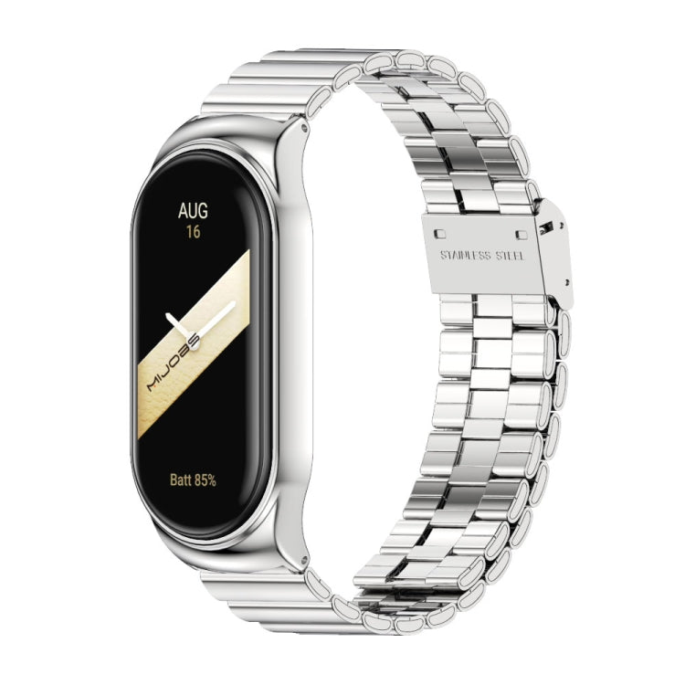 Cinturino per orologio in metallo con fibbia in bambù con cassa CS Mijobs, For Xiaomi Mi Band 8