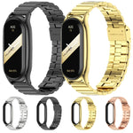 Cinturino per orologio in metallo con fibbia in bambù con cassa Mijobs Plus, For Xiaomi Mi Band 8