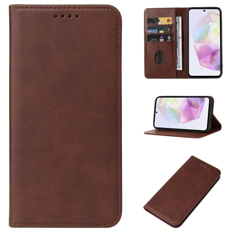 Custodia in pelle con chiusura magnetica per Samsung Galaxy S24 U