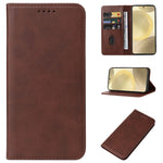 Custodia in pelle con chiusura magnetica per Samsung Galaxy S24 U