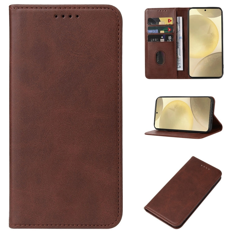 Custodia in pelle con chiusura magnetica per Samsung Galaxy S24 U