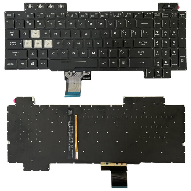 Tastiera per laptop retroilluminata versione USA, For Asus Gaming FX505D FX505DY FX505DD