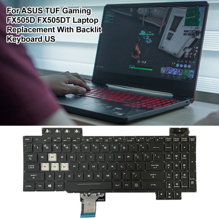 US Version Backlit Laptop Keyboard For Asus Gaming FX505D FX505DY FX505DD