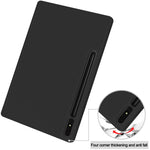 Custodia per tablet in pelle Smart TPU a 3 pieghe in puro colore con slot per penna, For Samsung Galaxy Tab S9+