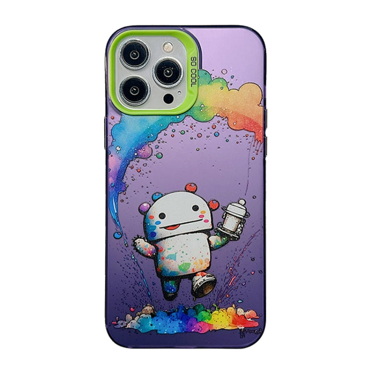 Cute Animal Pattern Series PC + Custodia per telefono in TPU, For iPhone 13 Pro, For iPhone 13
