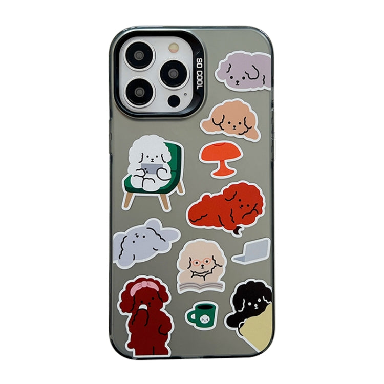 Cute Animal Pattern Series PC + Custodia per telefono in TPU, For iPhone 14 Pro Max, For iPhone 15 Plus