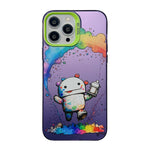Cute Animal Pattern Series PC + Custodia per telefono in TPU, For iPhone 14 Pro Max, For iPhone 15 Plus