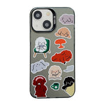 Cute Animal Pattern Series PC + Custodia per telefono in TPU, For iPhone 14 Pro Max, For iPhone 15 Plus