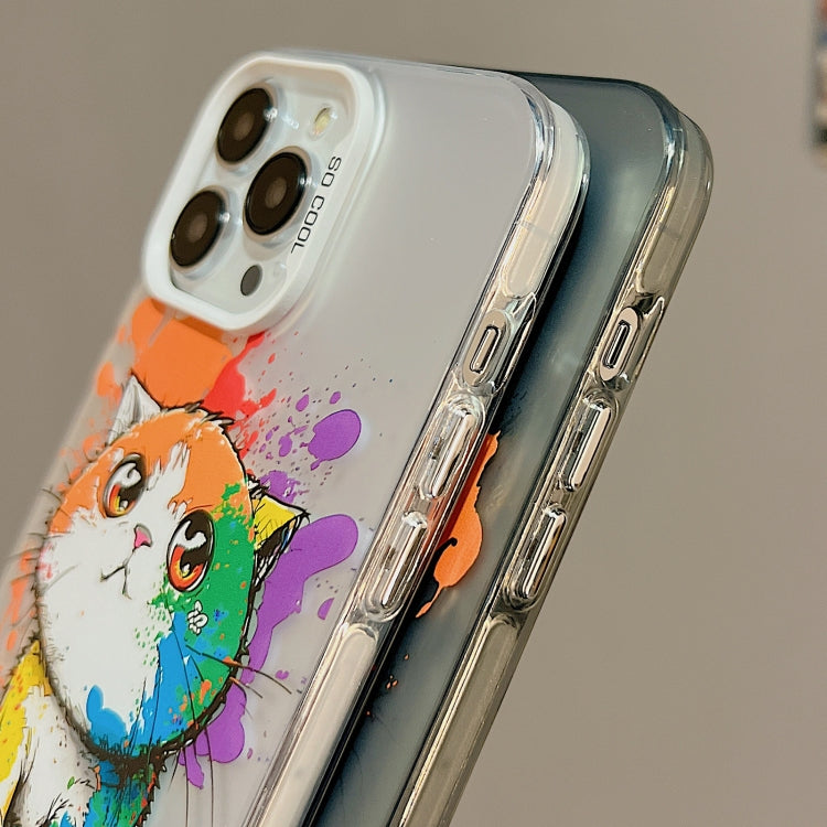Cute Animal Pattern Series PC + Custodia per telefono in TPU, For iPhone 14 Pro Max, For iPhone 15 Plus